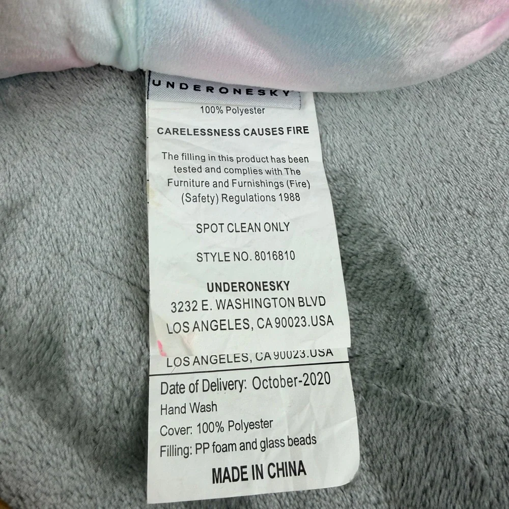 Under One Sky Llama Tablet Stand Plush‎ Pillow Pastel Tie Dye Heart Eyes 8016810